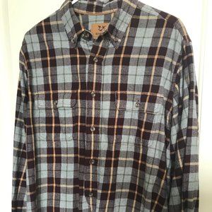 Outdoor Life Burgundy/Gold Flannel - Large